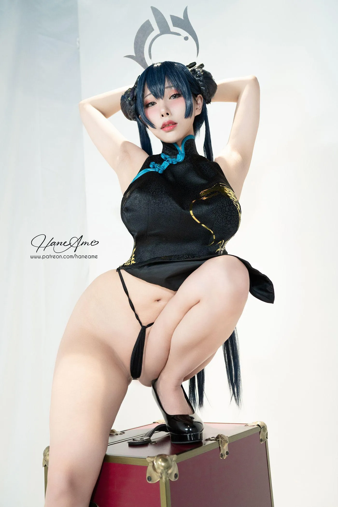 雨波_HaneAme – NO.186 2023年03月新品订阅(4套 视频)-BlueArchive_Kisaki 會長 [43P]插图9
