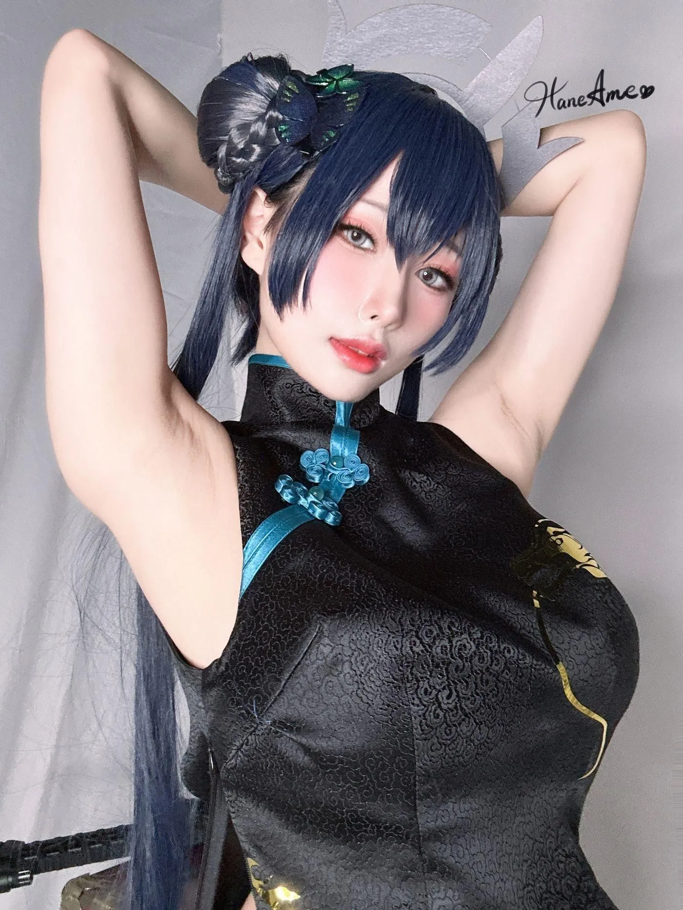 雨波_HaneAme – NO.186 2023年03月新品订阅(4套 视频)-BlueArchive_Kisaki 會長 [43P]插图2