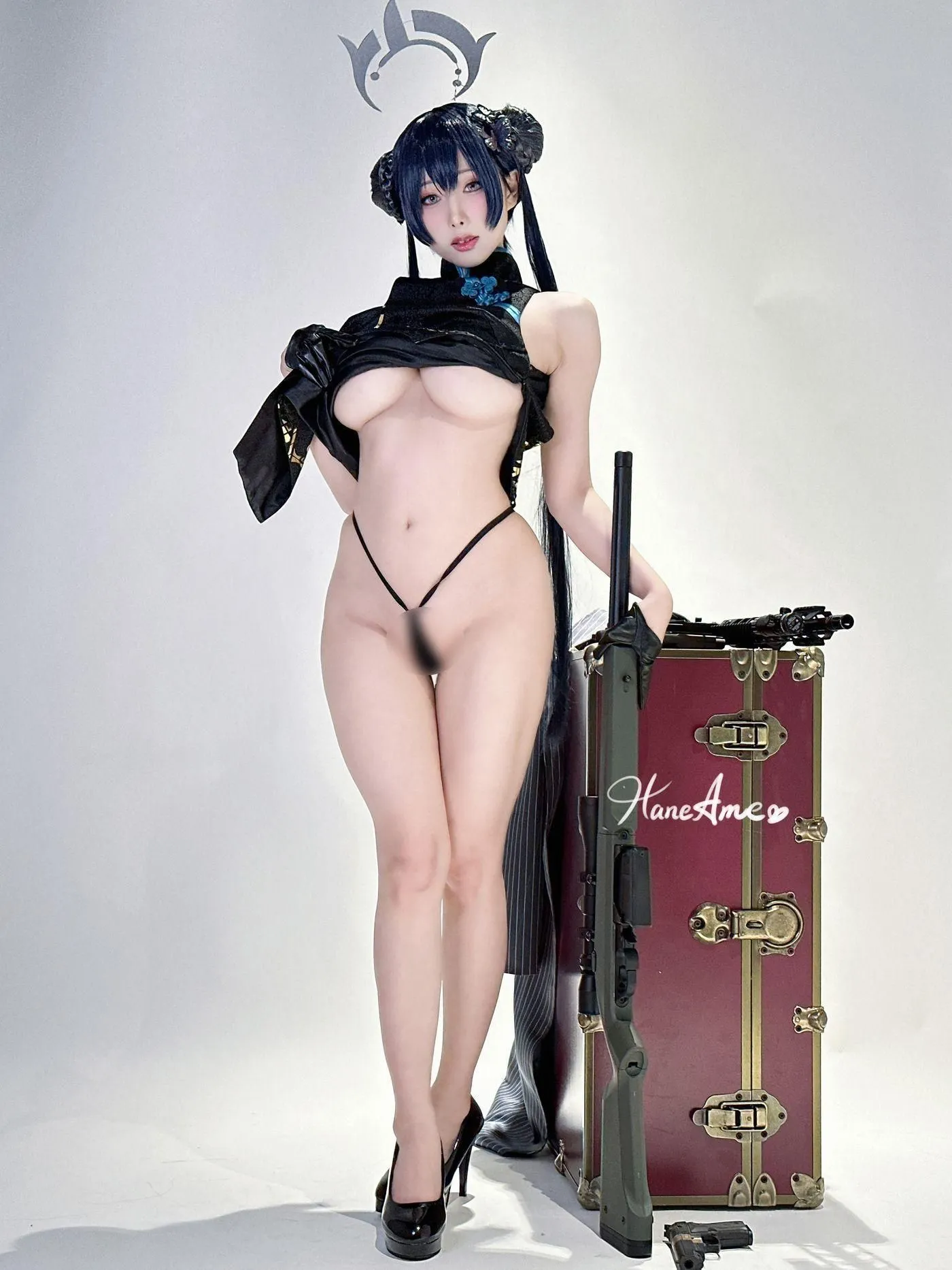 雨波_HaneAme – NO.186 2023年03月新品订阅(4套 视频)-BlueArchive_Kisaki 會長 [43P]插图8