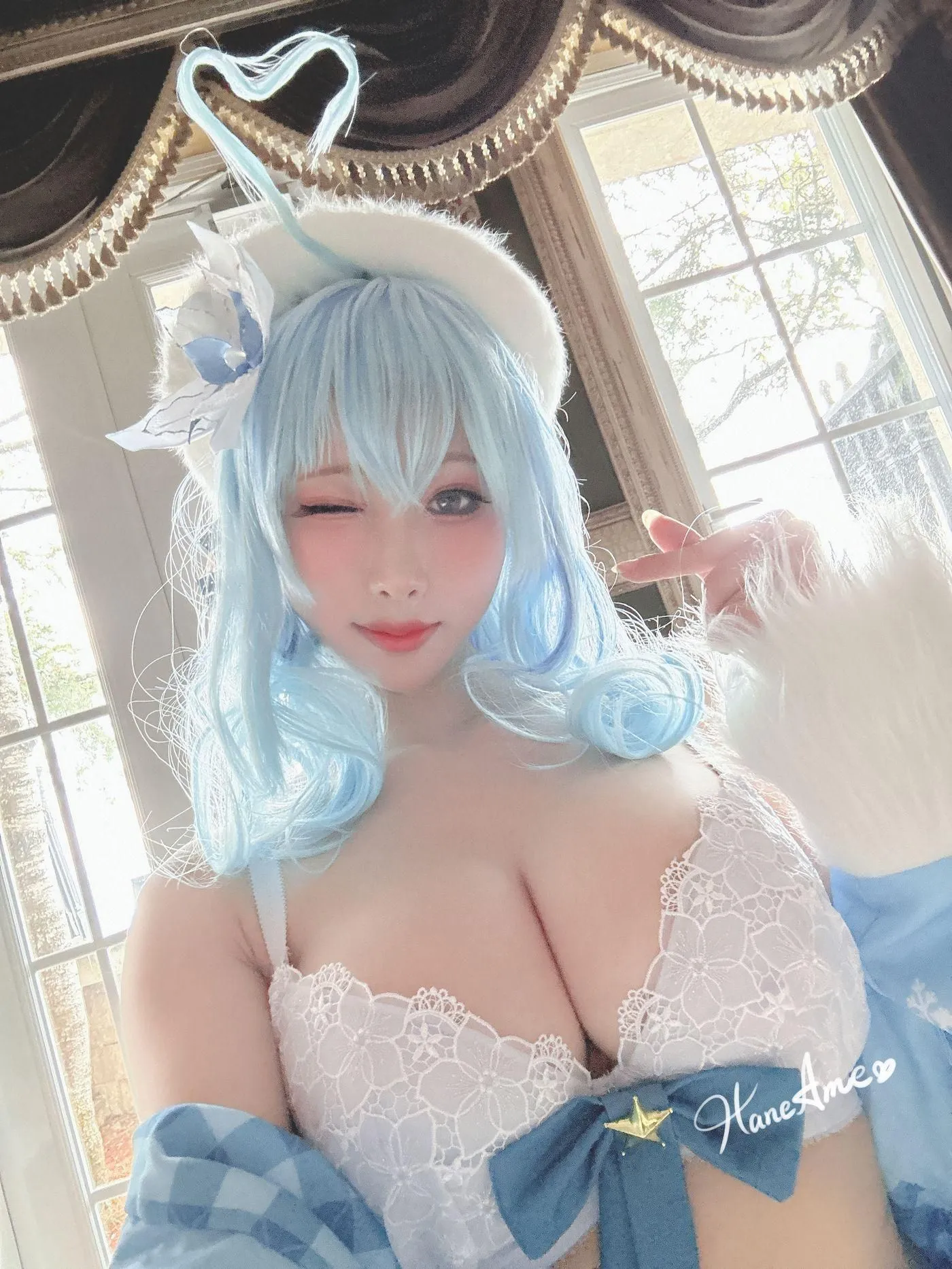 雨波_HaneAme – NO.188 2022年12月订阅(4套 视频)-Hololive Yukihana Lamy [47P]插图2