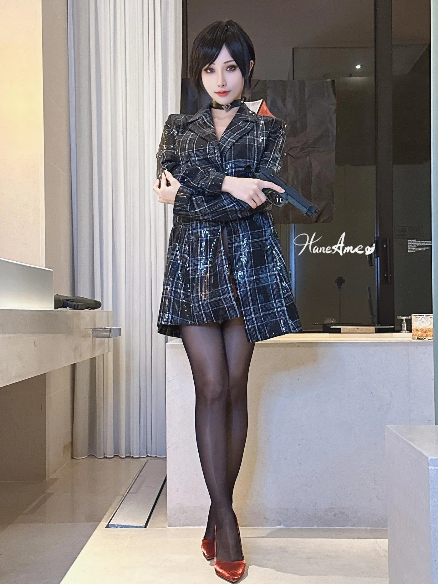 雨波_HaneAme – NO.189 2023年04月新品订阅(4套 视频)-ResidentEvil_Ada_泳裝 [42P]插图