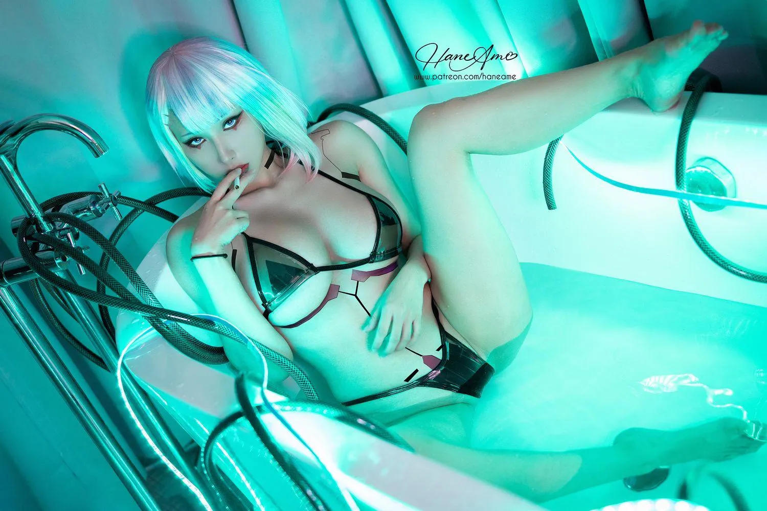雨波_HaneAme 2022年10月新品订阅 (4套 视频) -Cyberpunk _ Lucy [28P]插图7