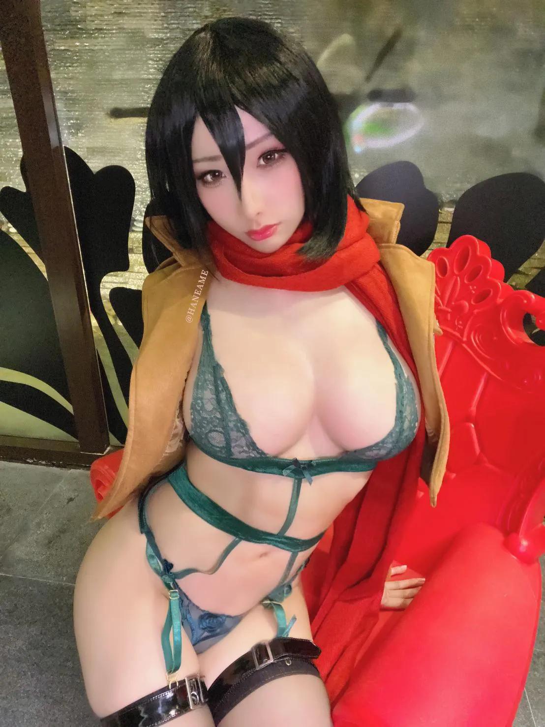 雨波_HaneAme Attack on _Mikasa_米卡沙 [49P]插图4