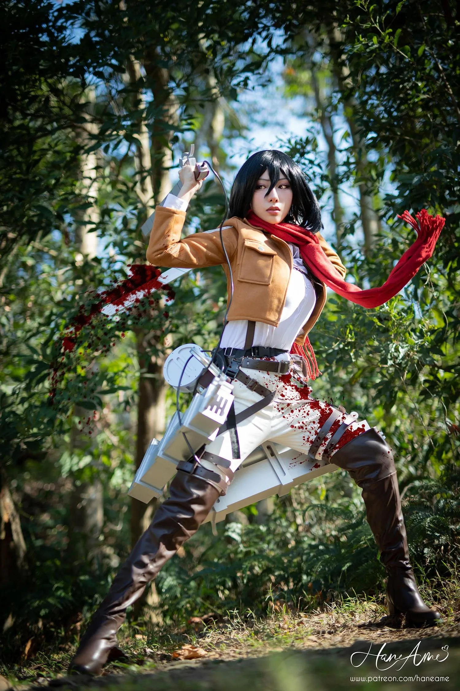 雨波_HaneAme Attack on _Mikasa_米卡沙 [49P]插图2