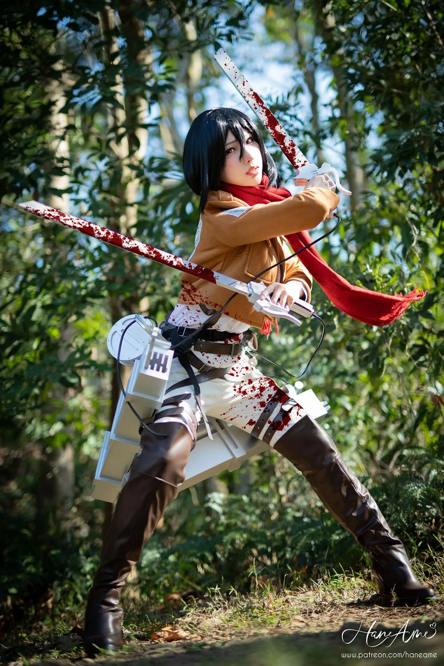 雨波_HaneAme Attack on _Mikasa_米卡沙 [49P]插图3