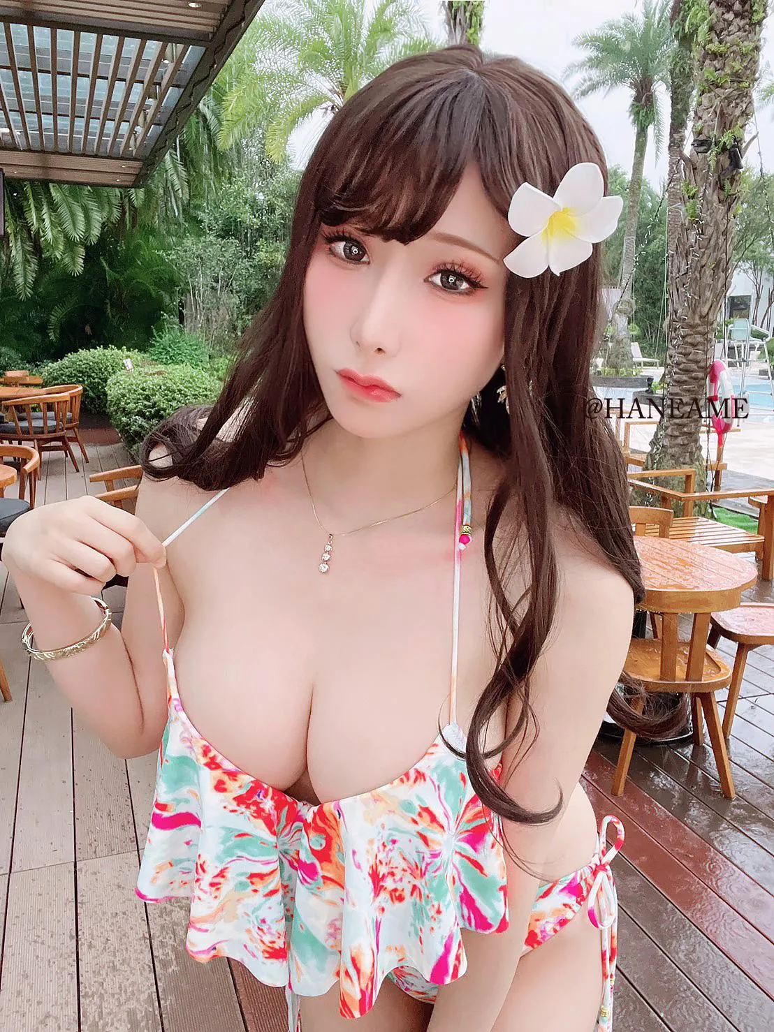 雨波_HaneAme Original_Flower swimsuit_燦花泳裝 [22P]插图6
