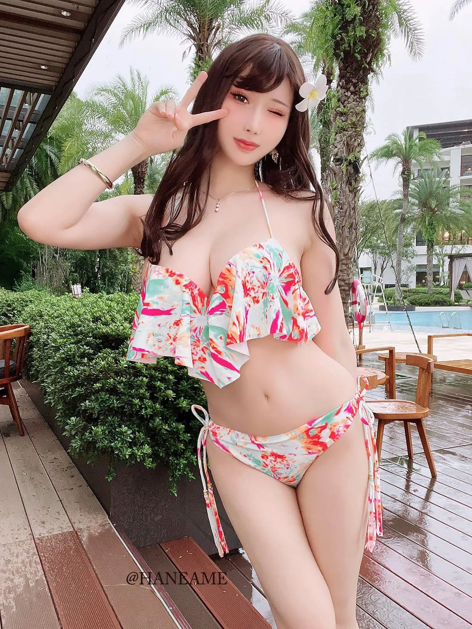 雨波_HaneAme Original_Flower swimsuit_燦花泳裝 [22P]插图
