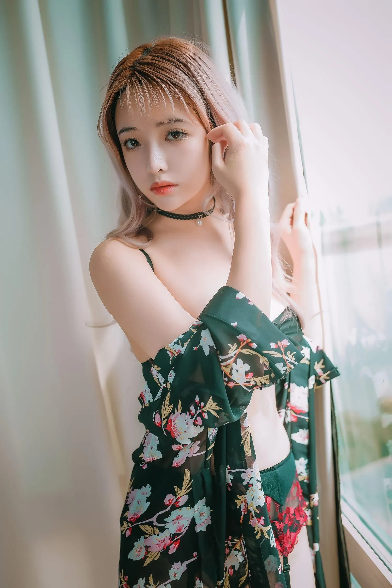 雯妹不讲道理 – NO.39 黑色和风睡衣 [33P]插图6