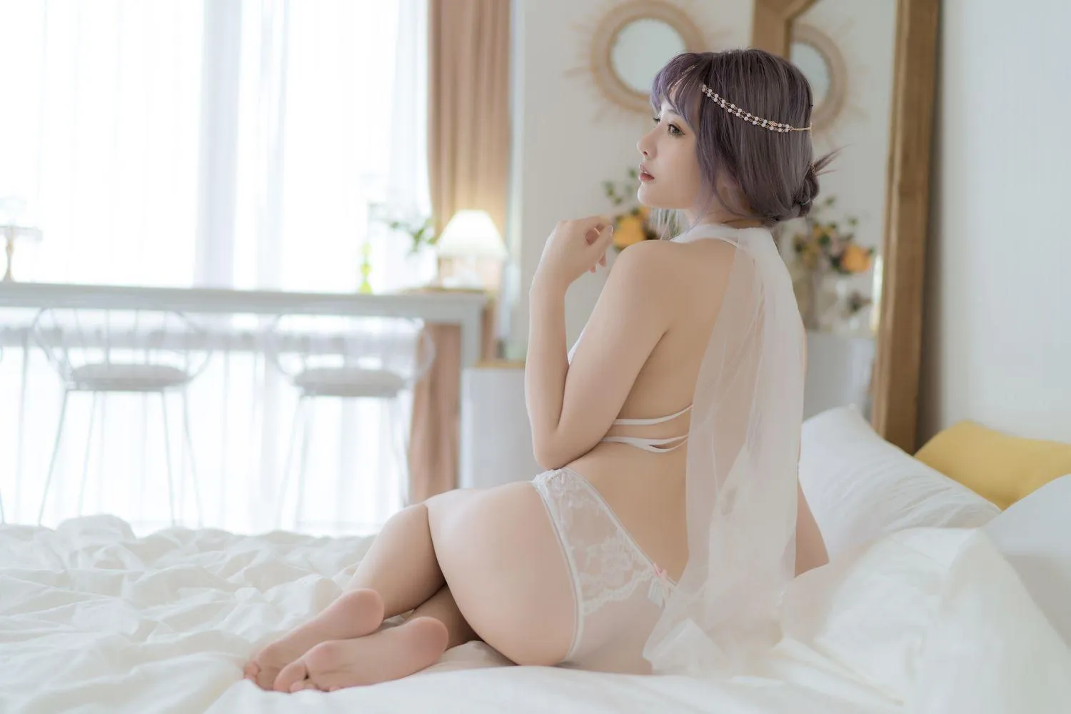 雯妹不讲道理 – NO.50 2021年1月图包套餐(9套)-白色希腊 [36P]插图