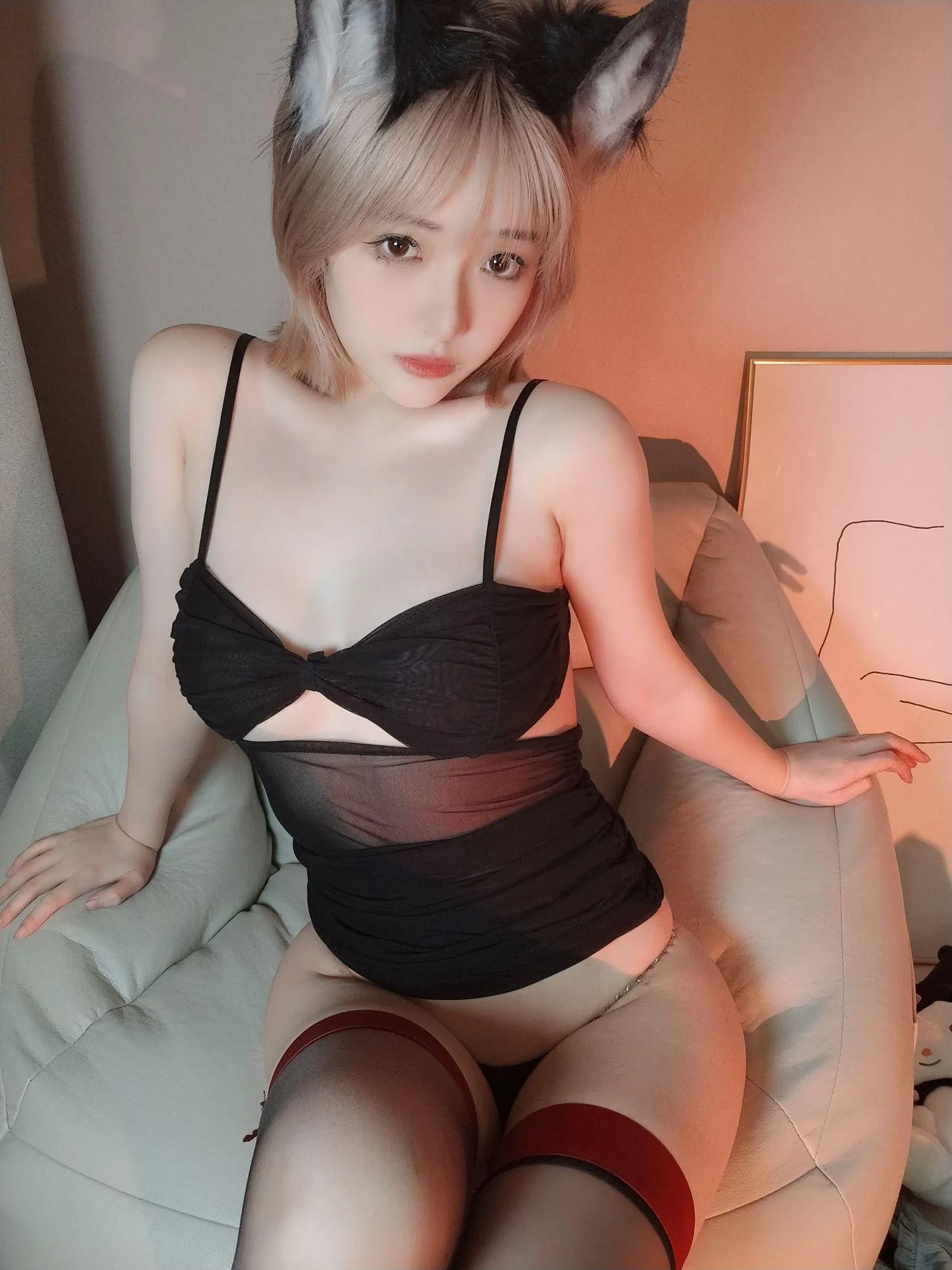 雯妹不讲道理 – NO.64 三月大礼包-红边黑丝 [41P]插图4