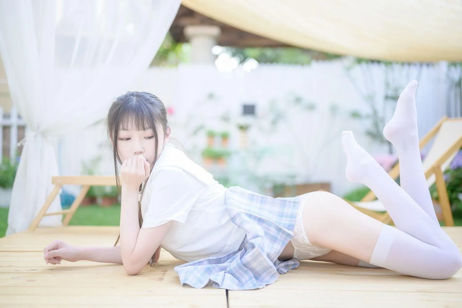 香草喵露露 – NO.12 阳光庭院制服 [50P]插图8