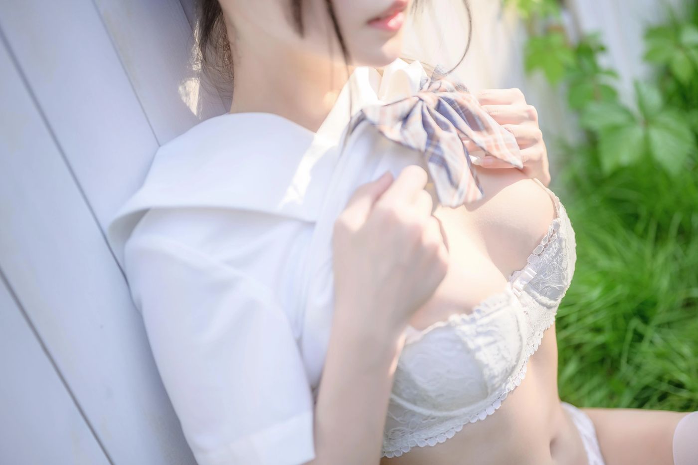 香草喵露露 – NO.12 阳光庭院制服 [50P]插图8