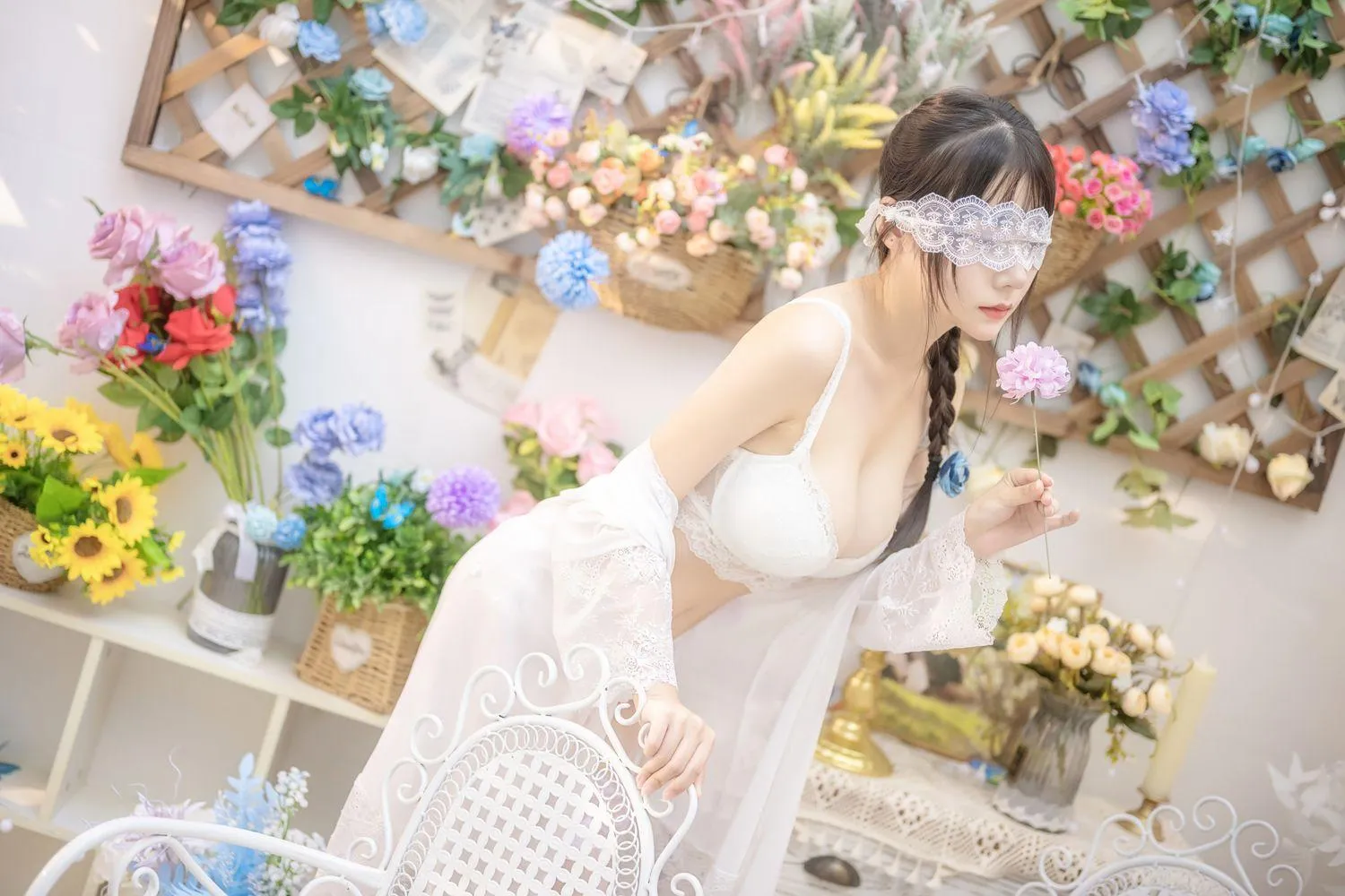 香草喵露露 – NO.22 白色花房 [49P]插图5