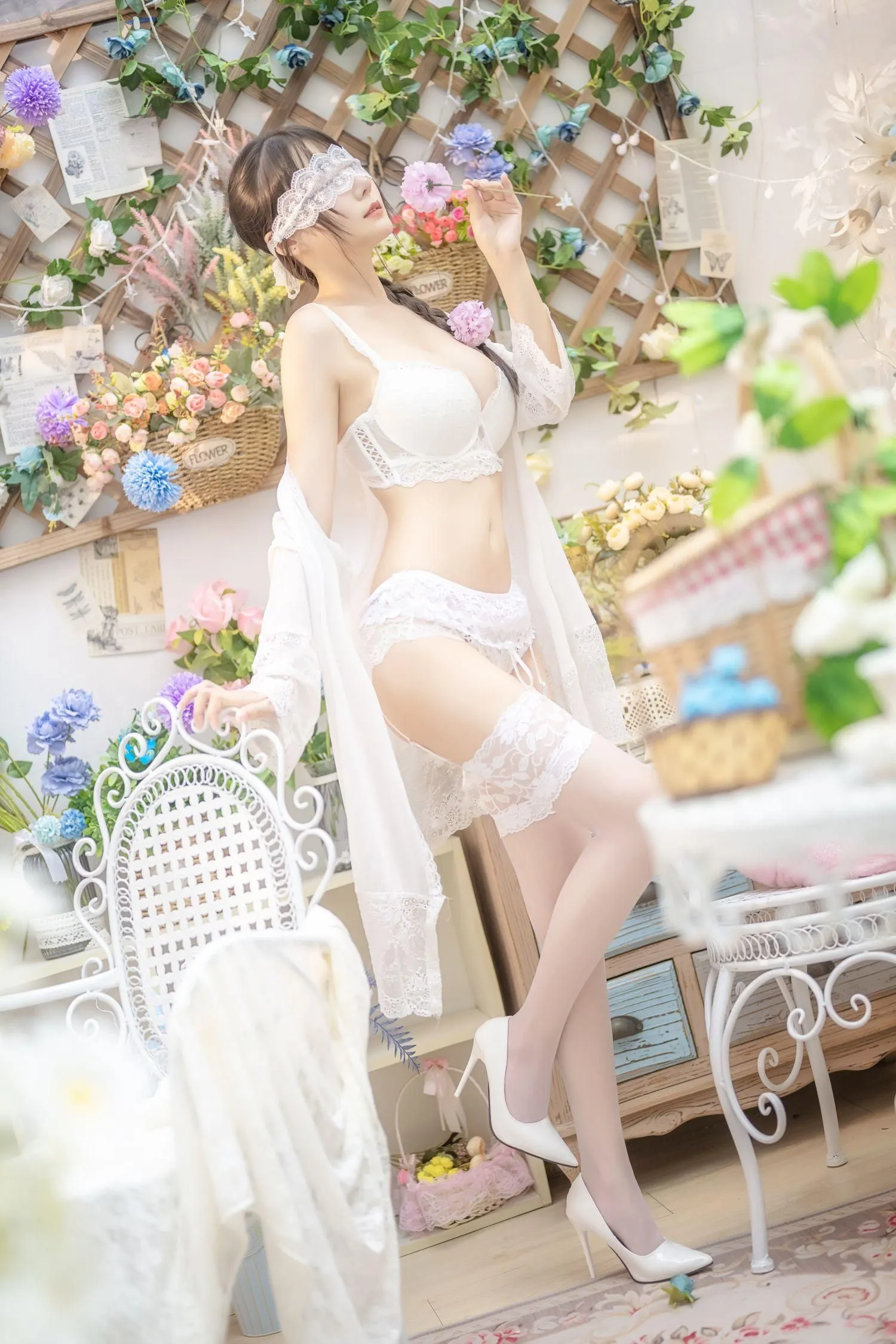 香草喵露露 – NO.22 白色花房 [49P]插图6