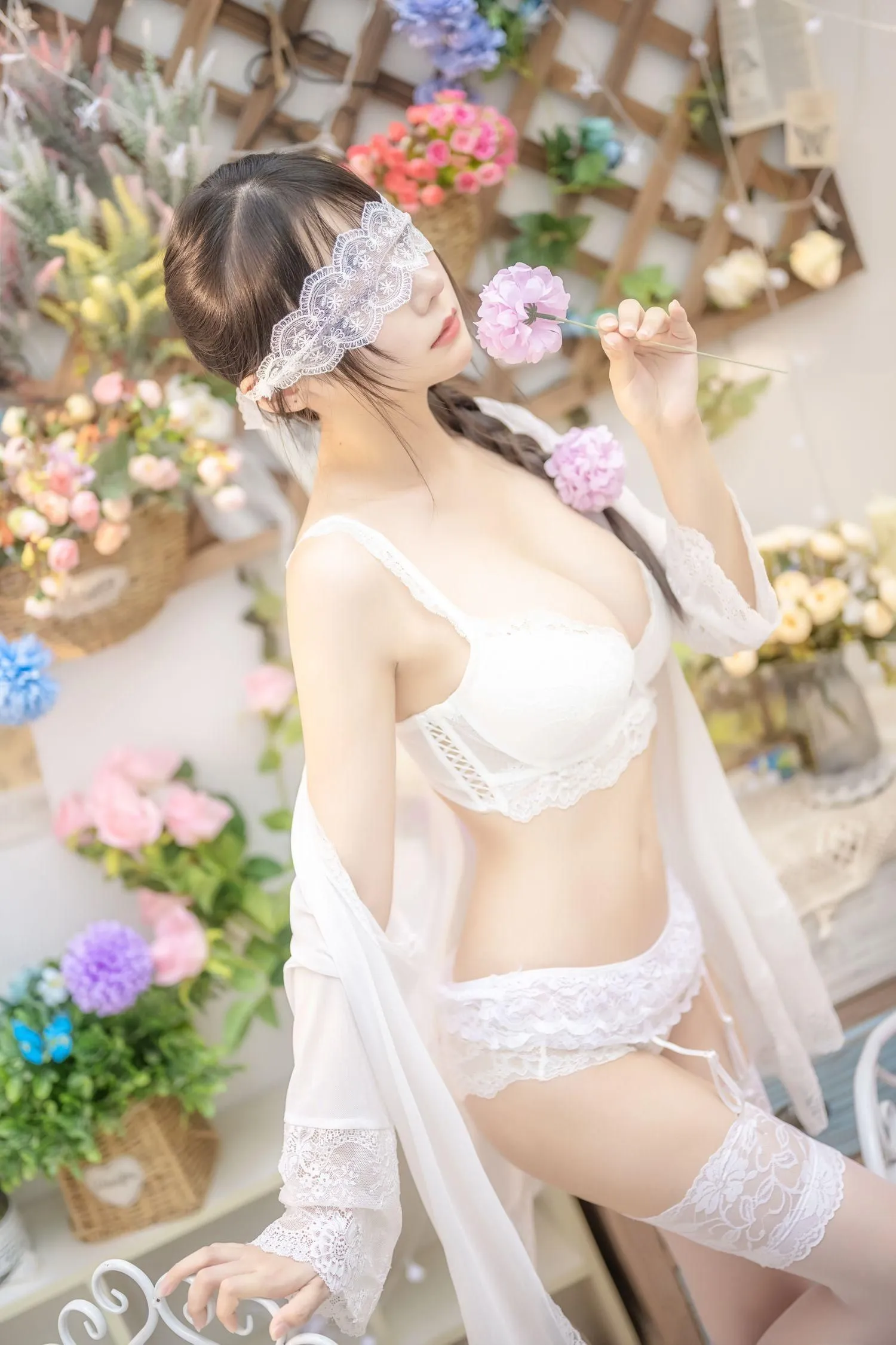香草喵露露 – NO.22 白色花房 [49P]插图7