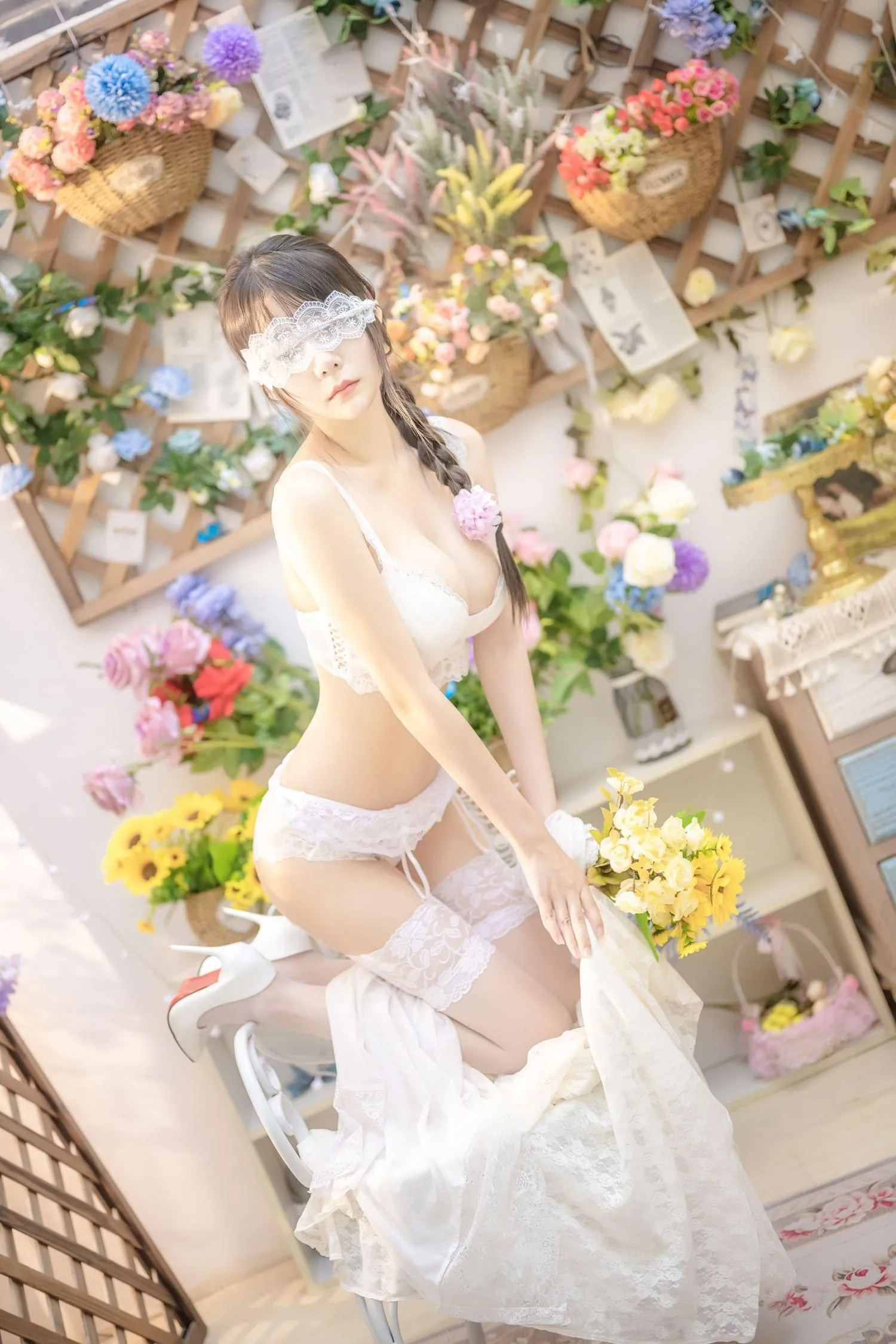 香草喵露露 – NO.22 白色花房 [49P]插图5