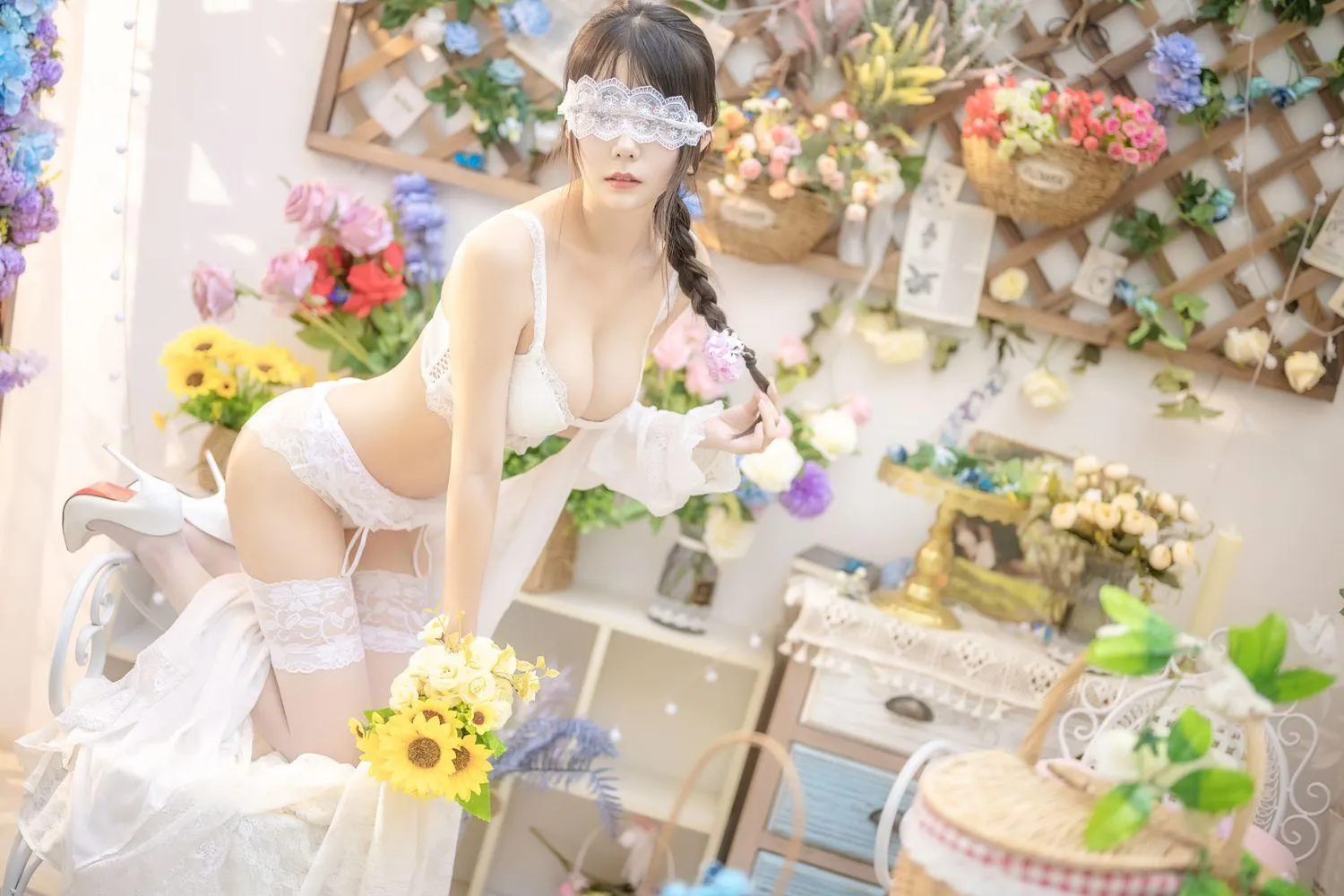 香草喵露露 – NO.22 白色花房 [49P]插图6