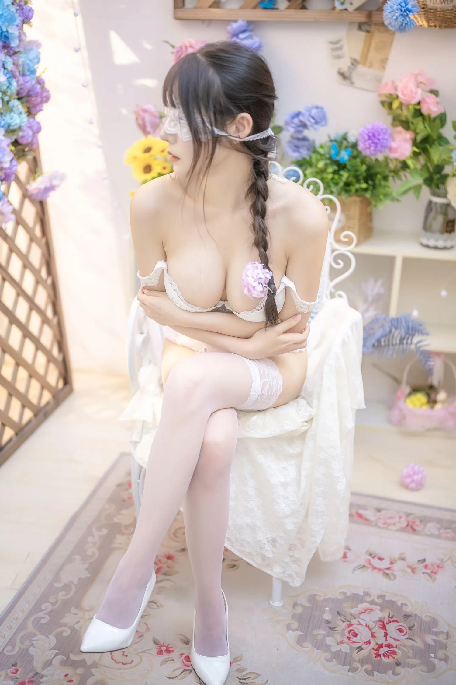 香草喵露露 – NO.22 白色花房 [49P]插图7