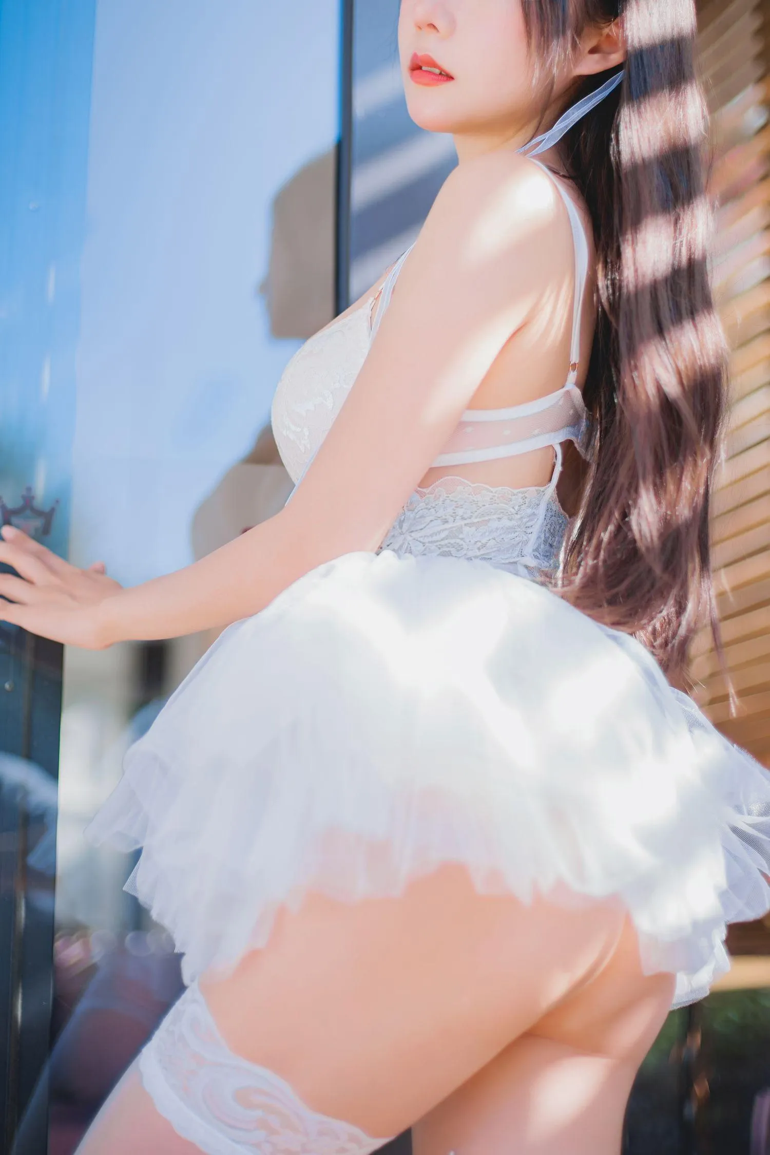 香草喵露露 – NO.39 杨枝甘露 白色纱裙 [48P]插图7