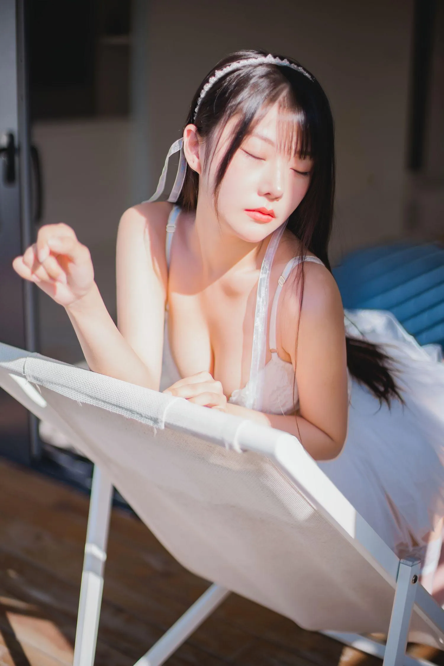香草喵露露 – NO.39 杨枝甘露 白色纱裙 [48P]插图