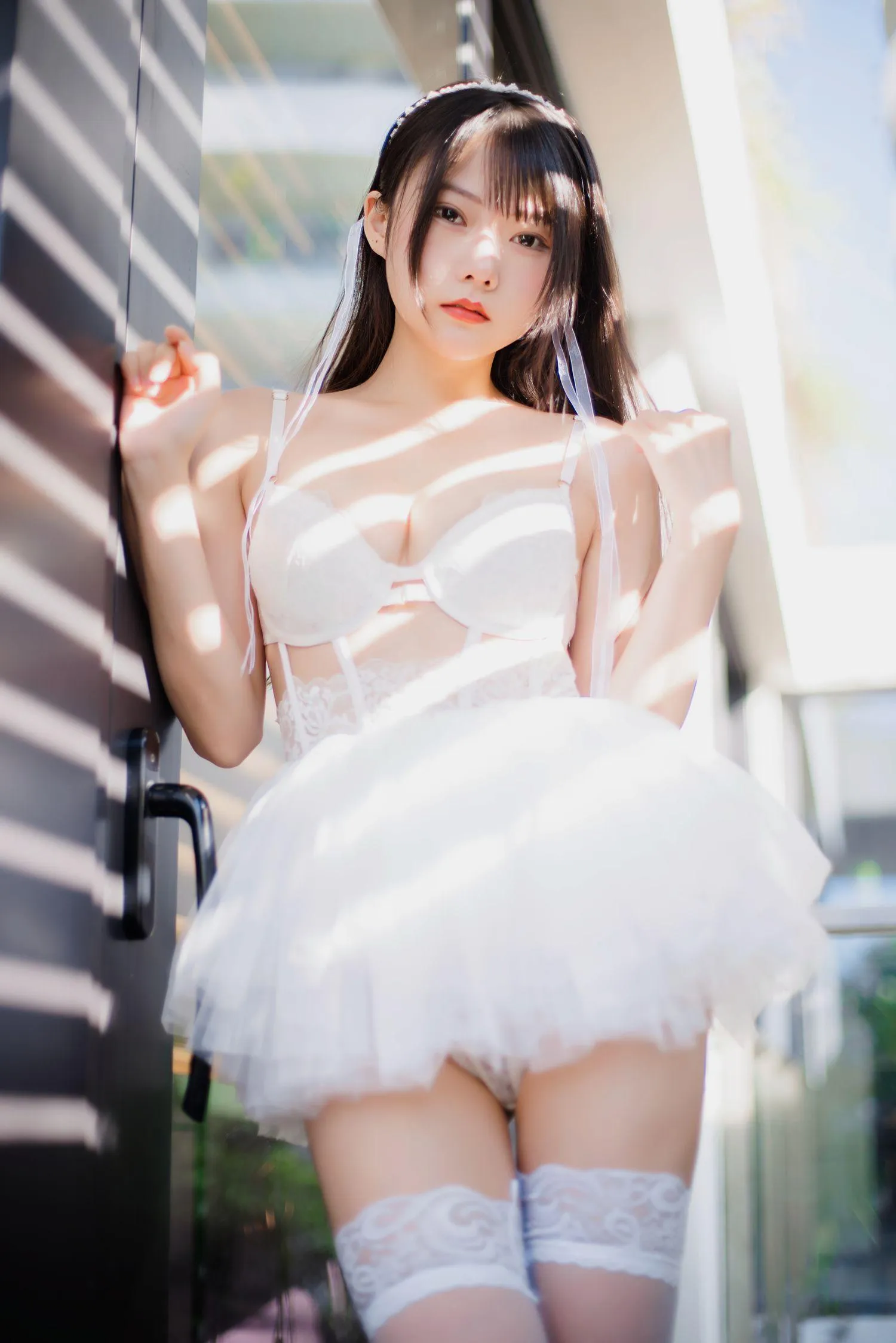 香草喵露露 – NO.39 杨枝甘露 白色纱裙 [48P]插图4