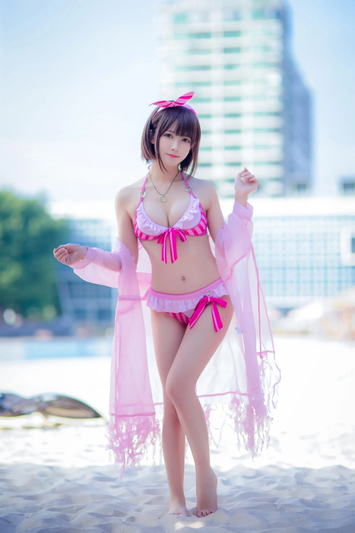 鳗鱼霏儿 – NO.11 加藤惠 粉色泳装 [20P]插图5