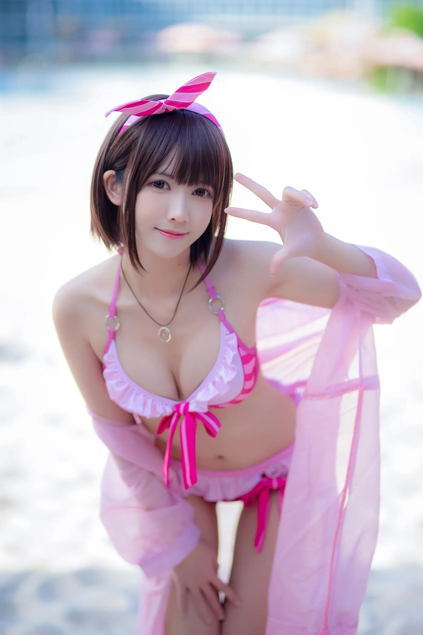 鳗鱼霏儿 – NO.11 加藤惠 粉色泳装 [20P]插图6