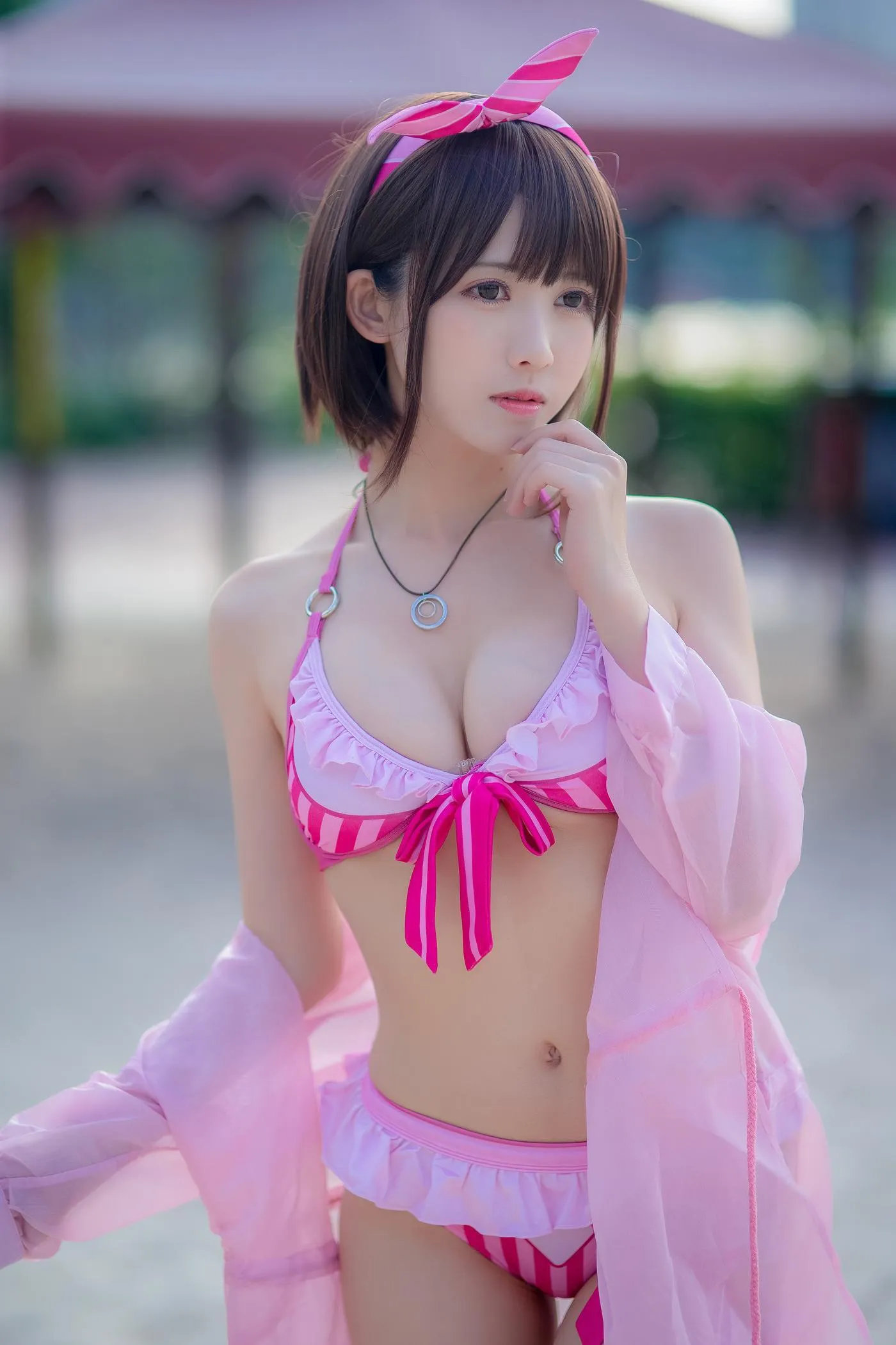 鳗鱼霏儿 – NO.11 加藤惠 粉色泳装 [20P]插图7