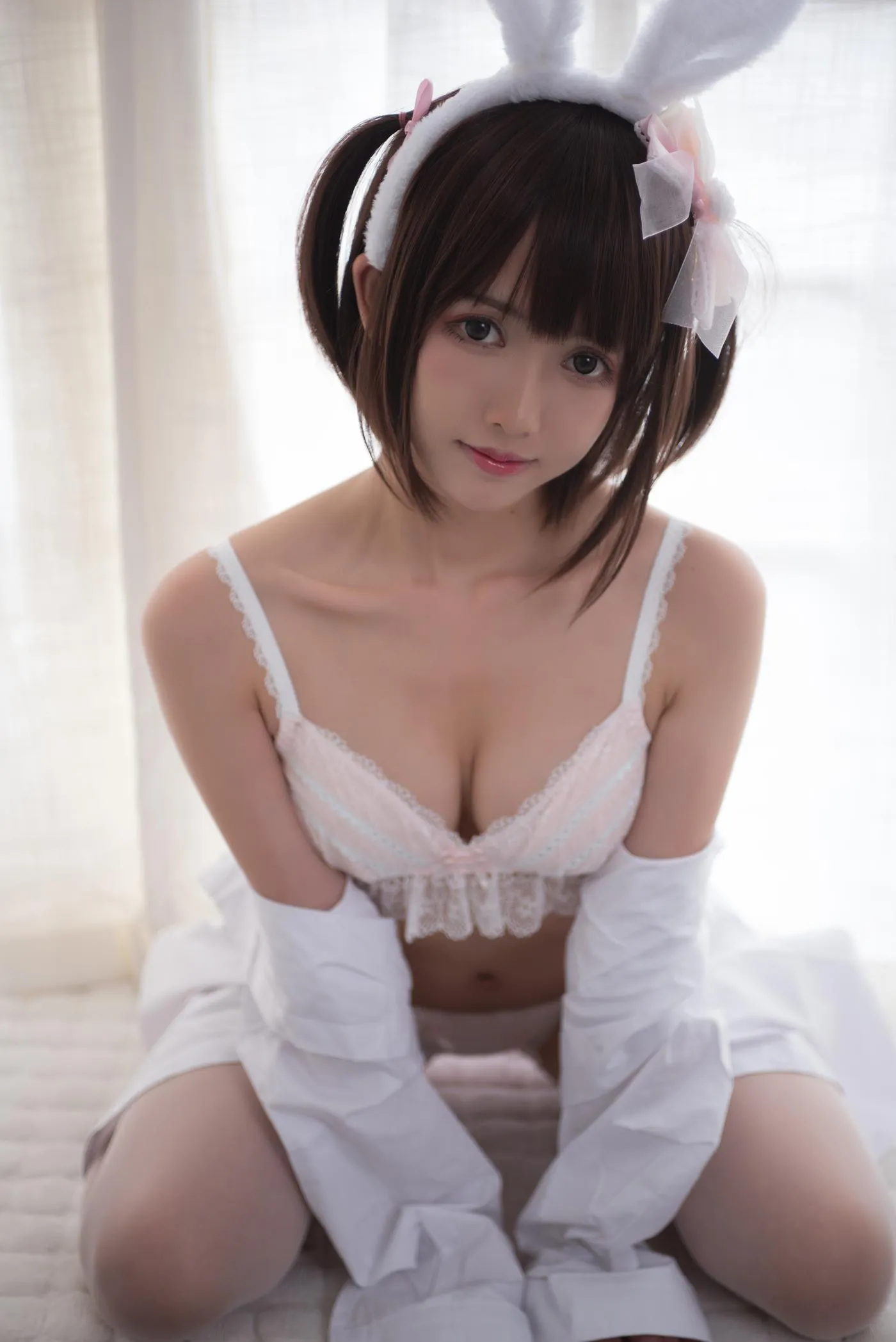 鳗鱼霏儿 – NO.24 兽耳 白色蕾丝情趣 [17P]插图6