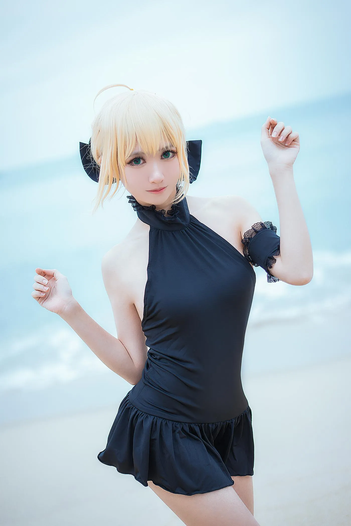 鳗鱼霏儿 – NO.55 King of Knight 海边 [11P]插图5