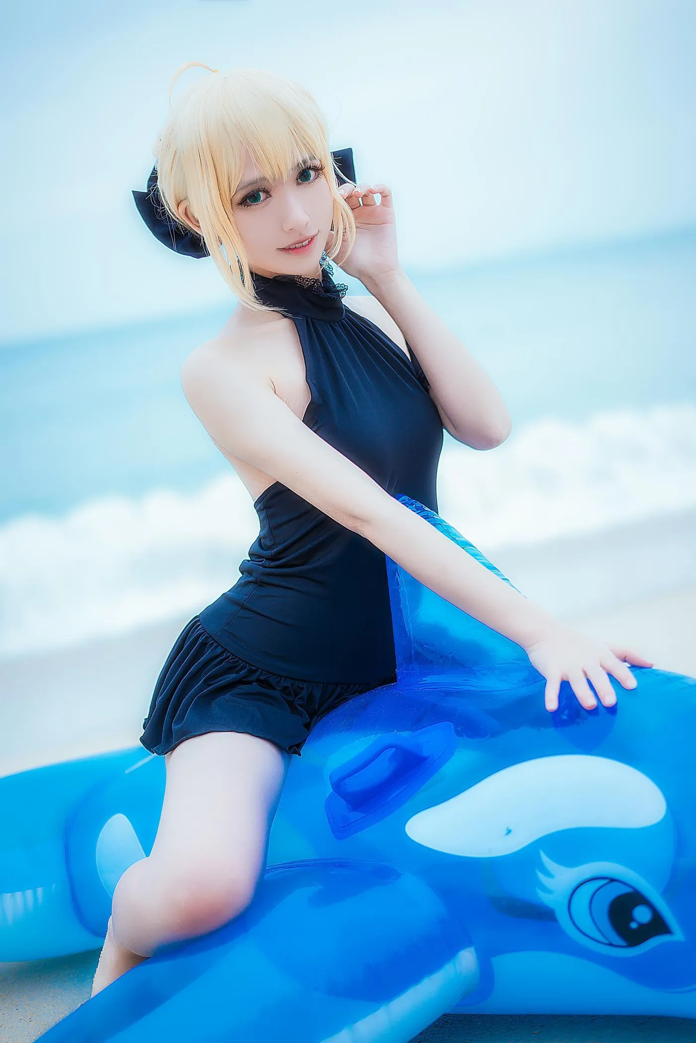 鳗鱼霏儿 – NO.55 King of Knight 海边 [11P]插图8