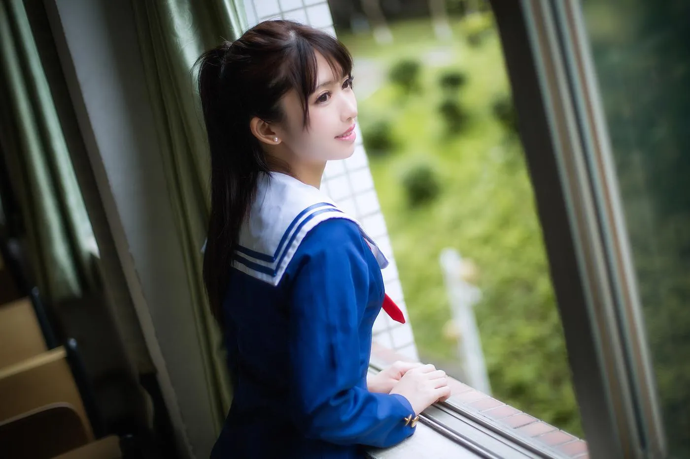 鳗鱼霏儿 – NO.74 圣人惠 校服 [8P]插图5