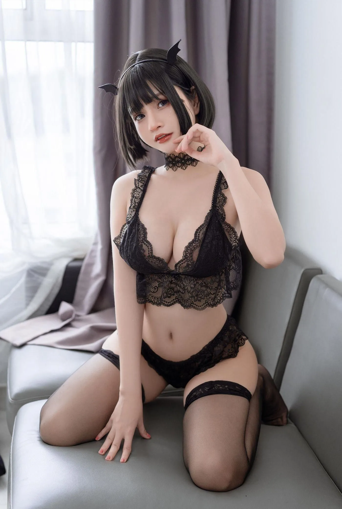Azami – NO.61 Black Lace 黑色蕾丝 [16P]插图2