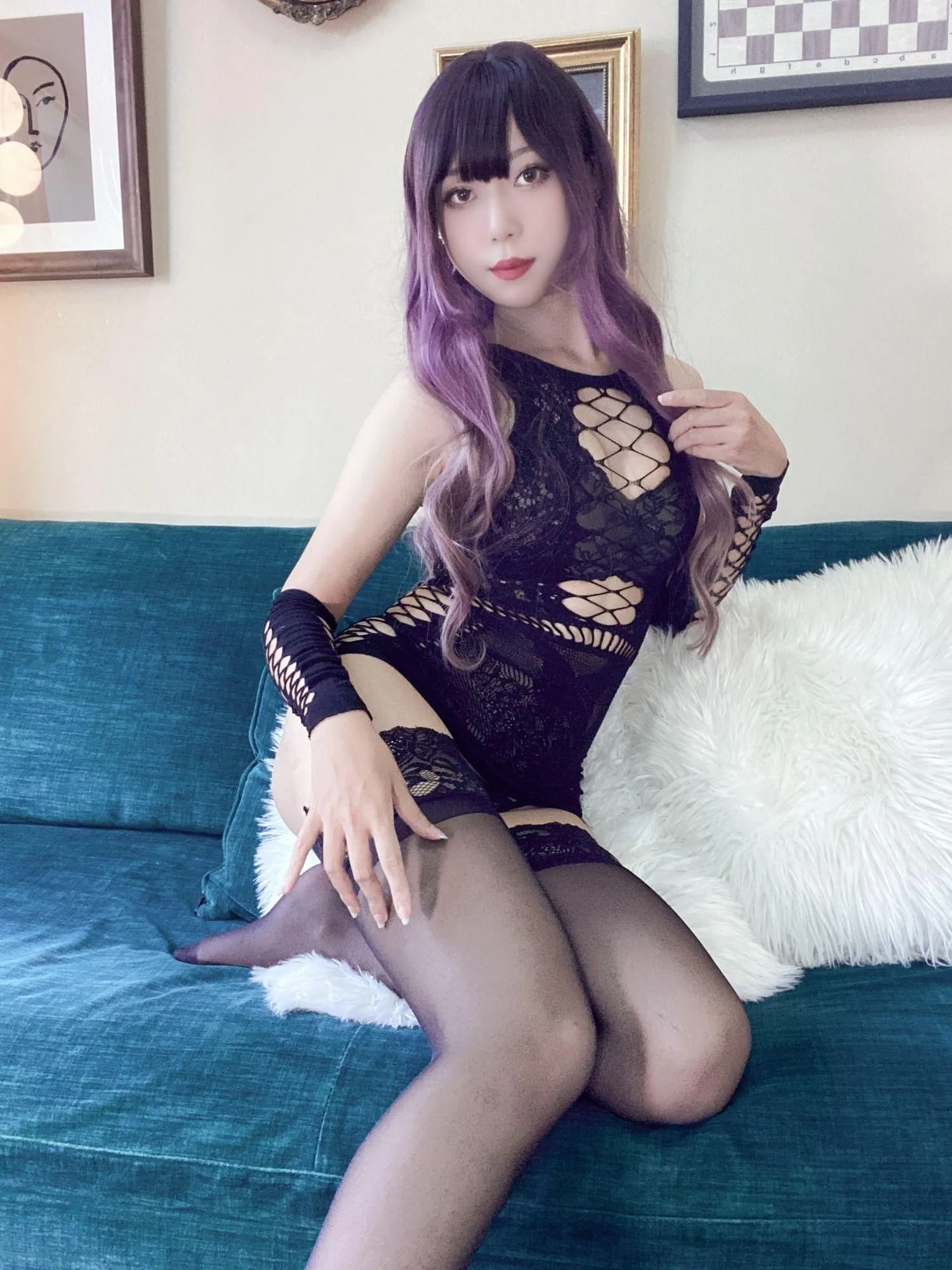 Money冷冷 – NO.13 花花网衣 [89P]插图1