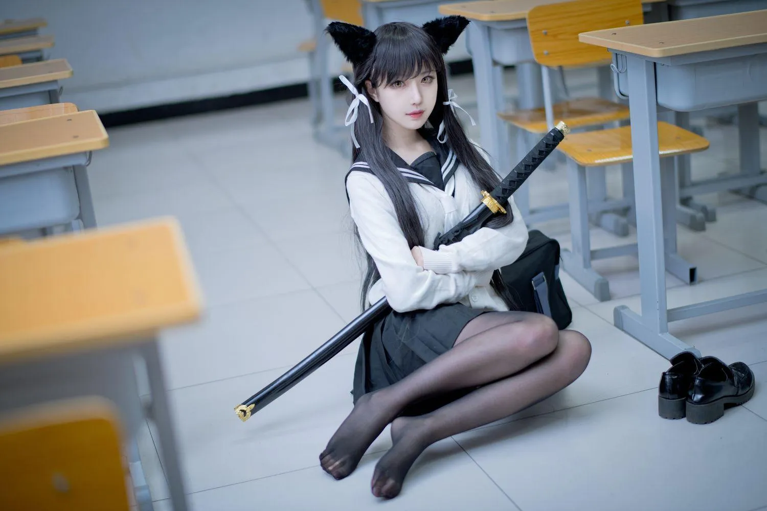 Shika小鹿鹿 – NO.14 爱宕制服 [50P]插图9
