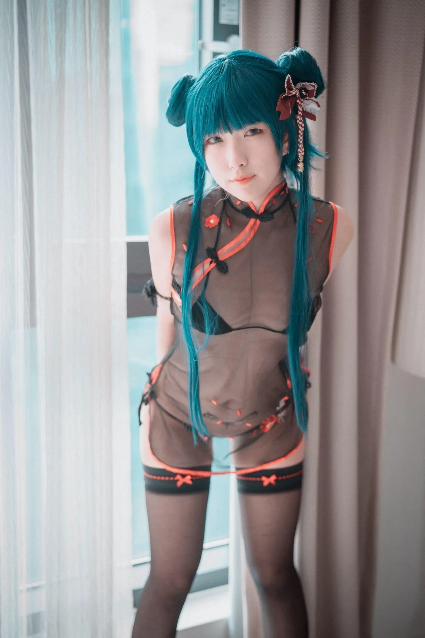Sonson – NO.15 [DJAWA] Sheer Qipao Girl-Normal Ver [45P]插图9