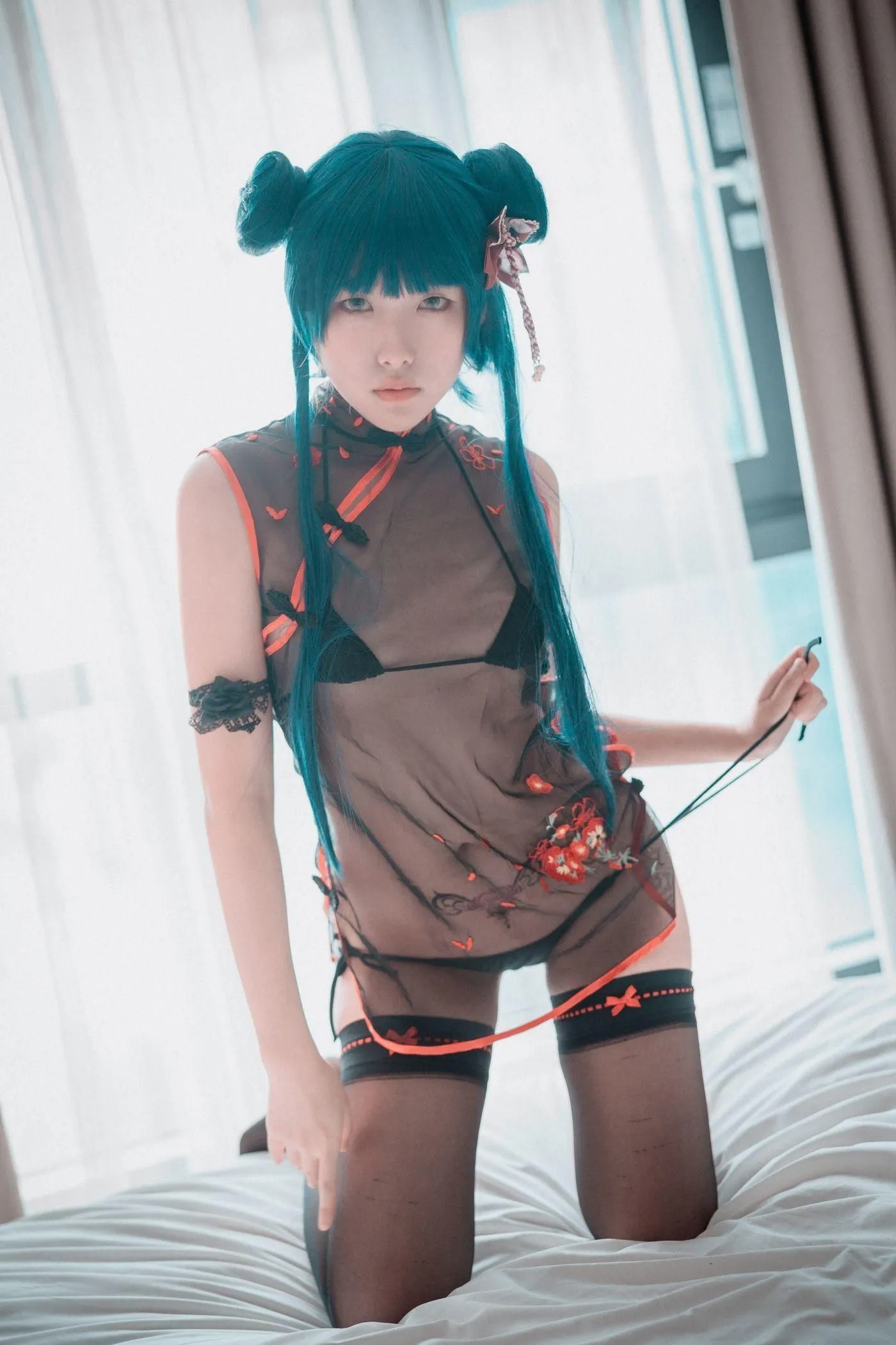 Sonson – NO.15 [DJAWA] Sheer Qipao Girl-Normal Ver [45P]插图4