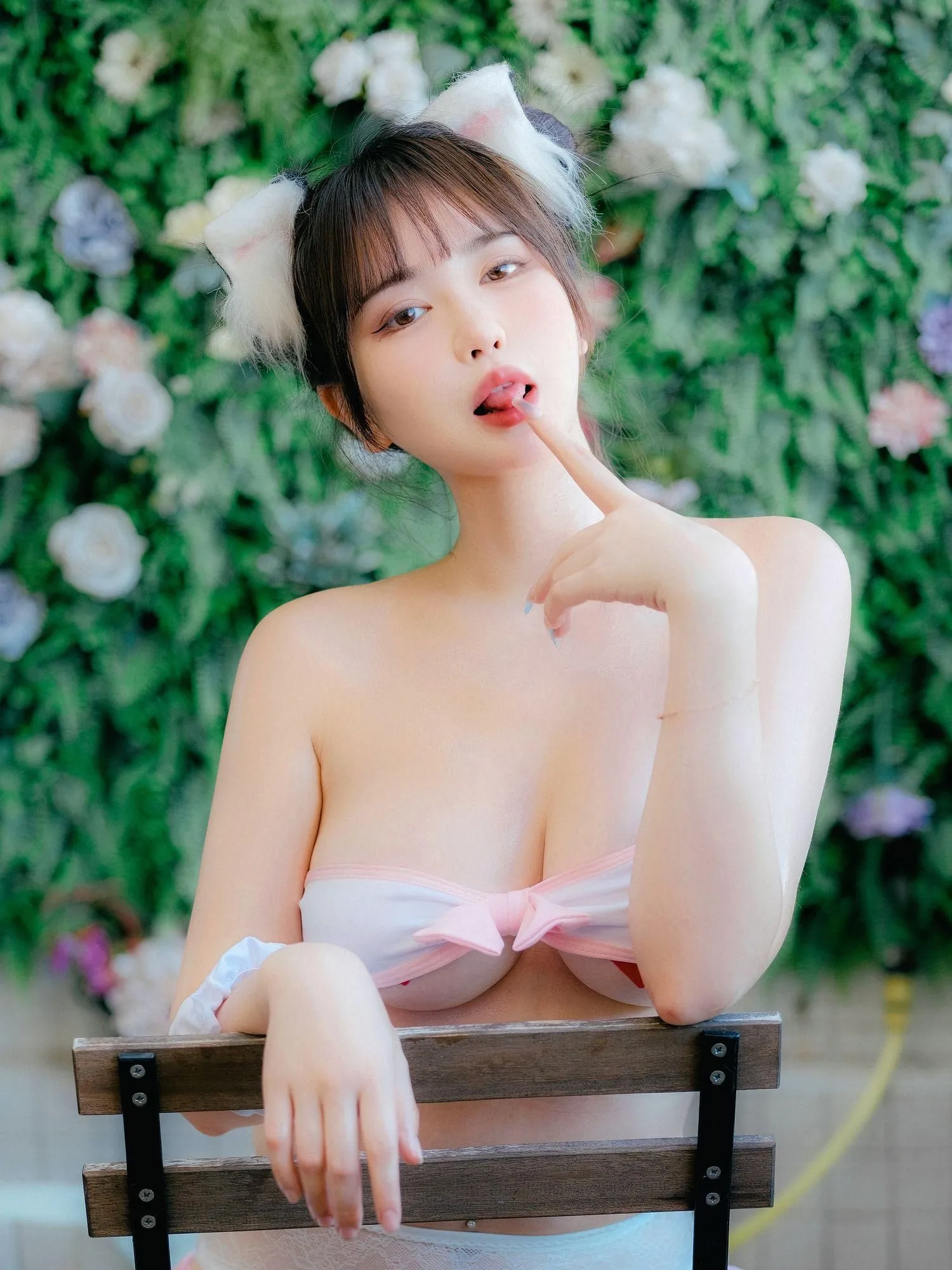 Tina很妖孽呀 – NO.04 粉色吊带袜猫女友 [62P]插图1