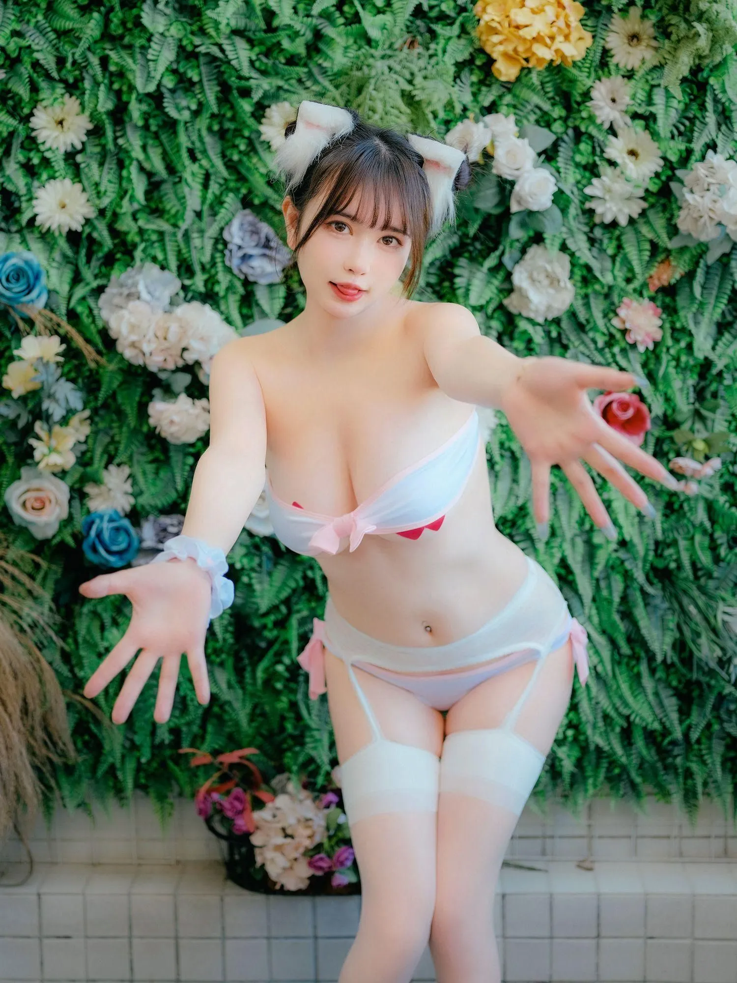 Tina很妖孽呀 – NO.04 粉色吊带袜猫女友 [62P]插图8