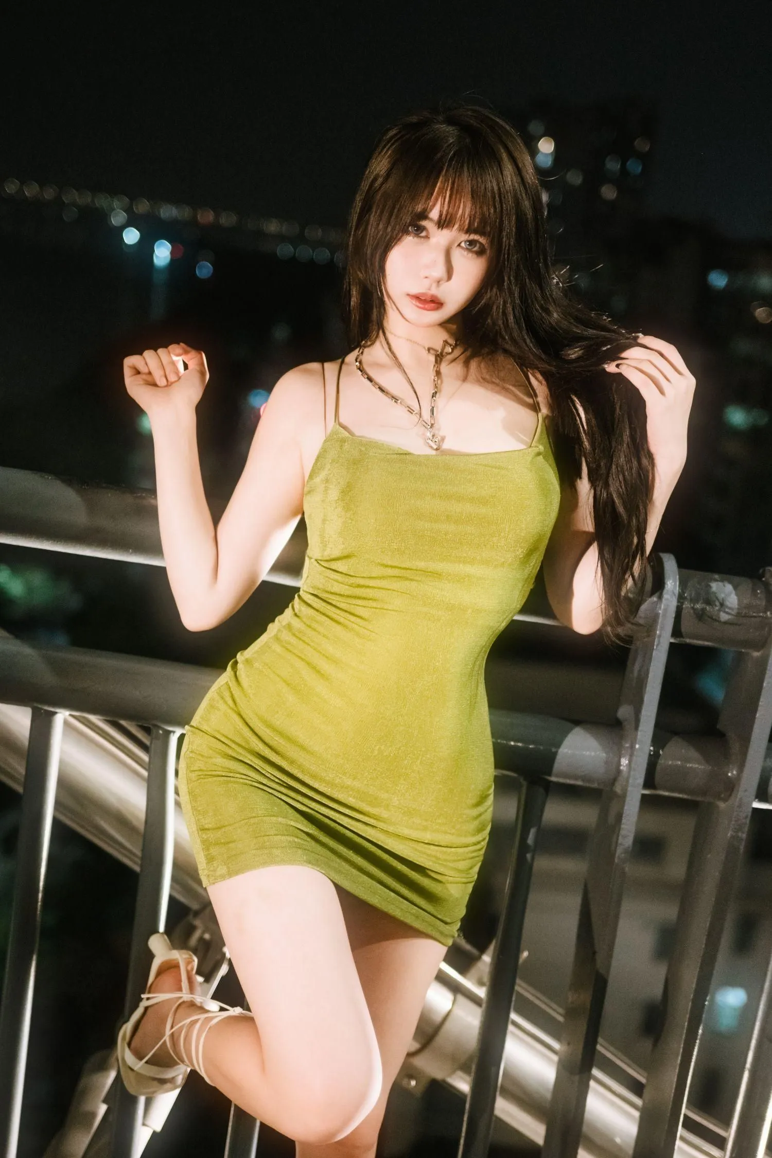 Tina很妖孽呀 – NO.07 绿色连衣裙 [35P]插图6