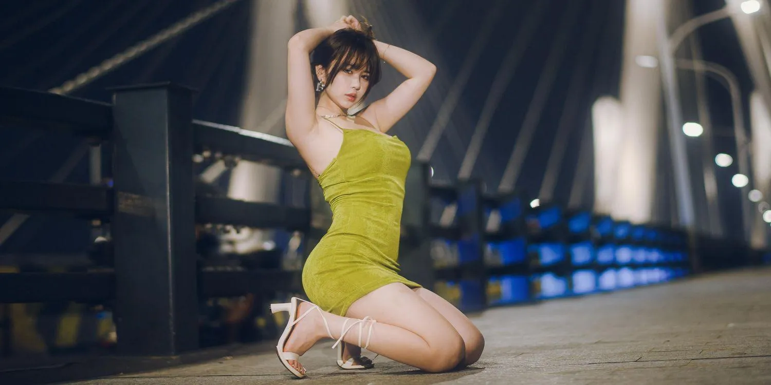 Tina很妖孽呀 – NO.07 绿色连衣裙 [35P]插图1