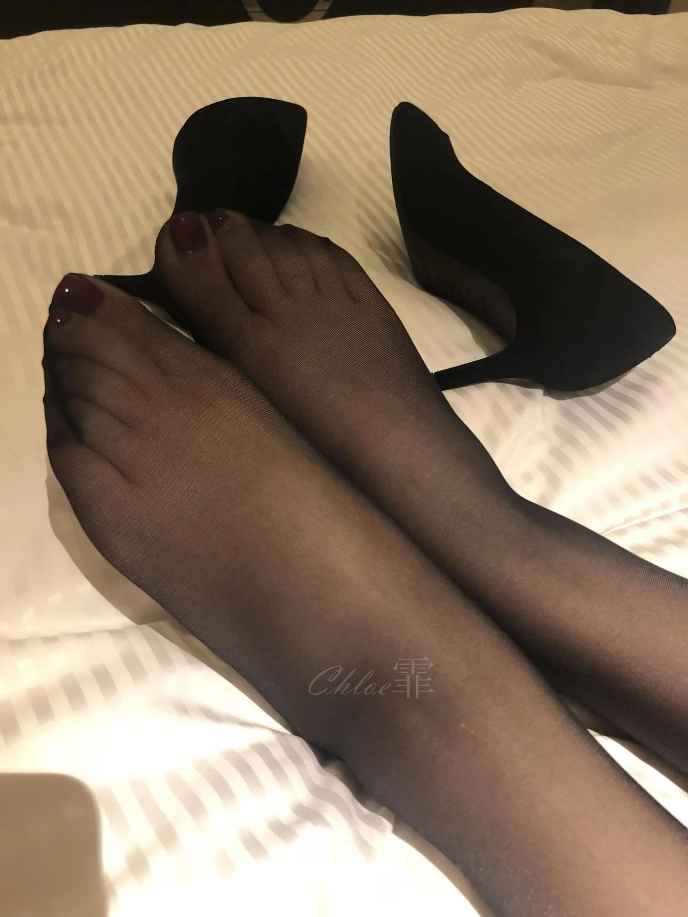 chloe霏霏 – NO.03 20180825 威斯汀酒店蕾丝裙装 意大利Trasparenze Fanny 半筒黑s [13P]插图9