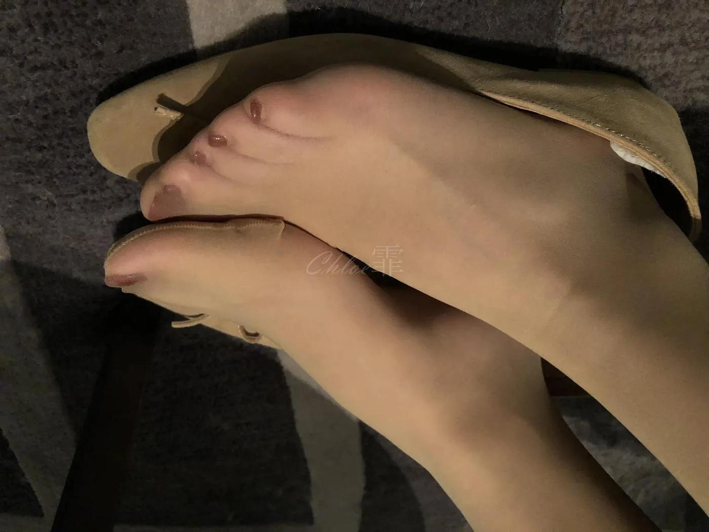 chloe霏霏 – NO.13 20190223 艾美酒店 淑女杏色大衣蕾丝连衣裙 德国FALKE shelina 肉s [45P]插图5
