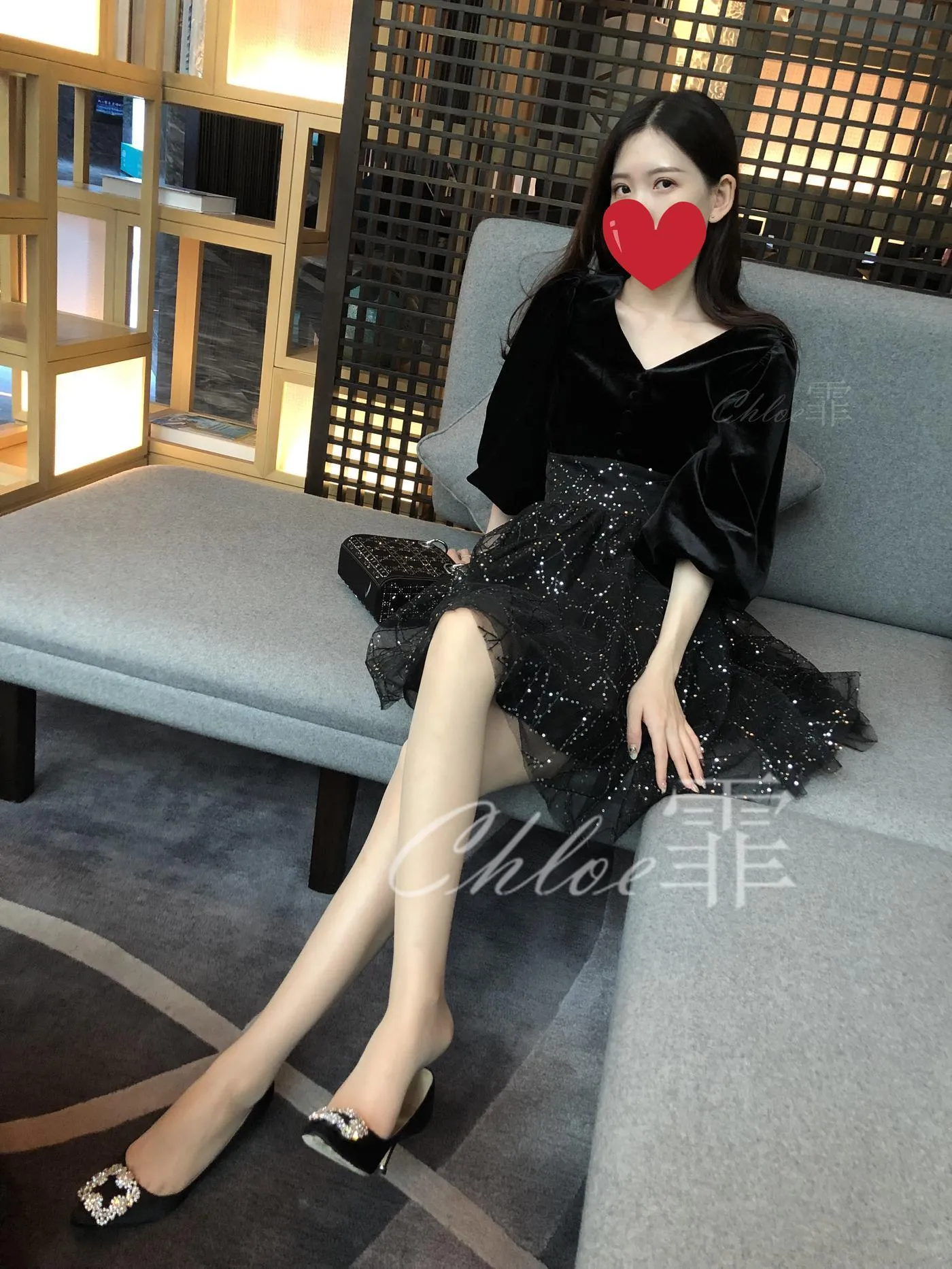 chloe霏霏 – NO.22 20191028 网红套装 艾美酒店肉s黑s-1 [32P]插图3
