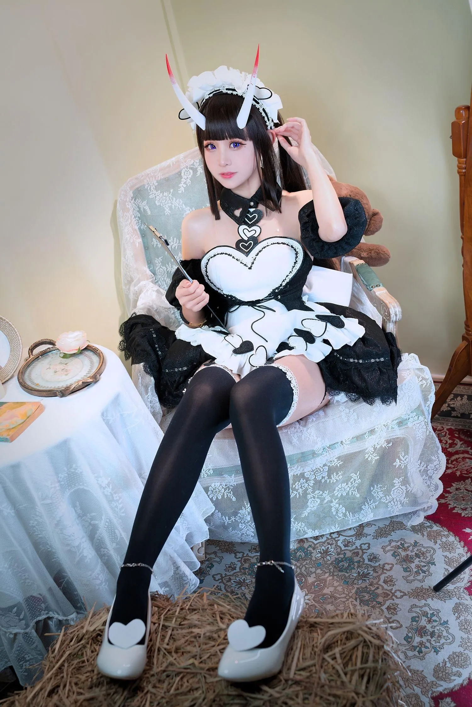 miko酱ww – NO.06 碧蓝航线 能代女仆 [36P]插图1
