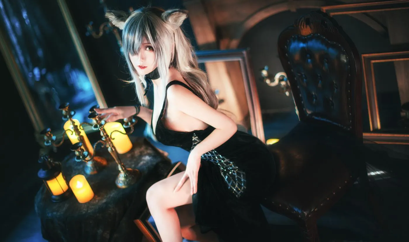 yui金鱼 – NO.24 八重樱 明日方舟 黑 [30P]插图3