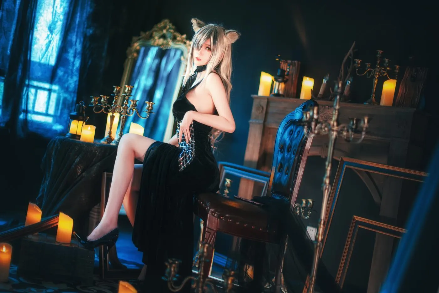 yui金鱼 – NO.24 八重樱 明日方舟 黑 [30P]插图4
