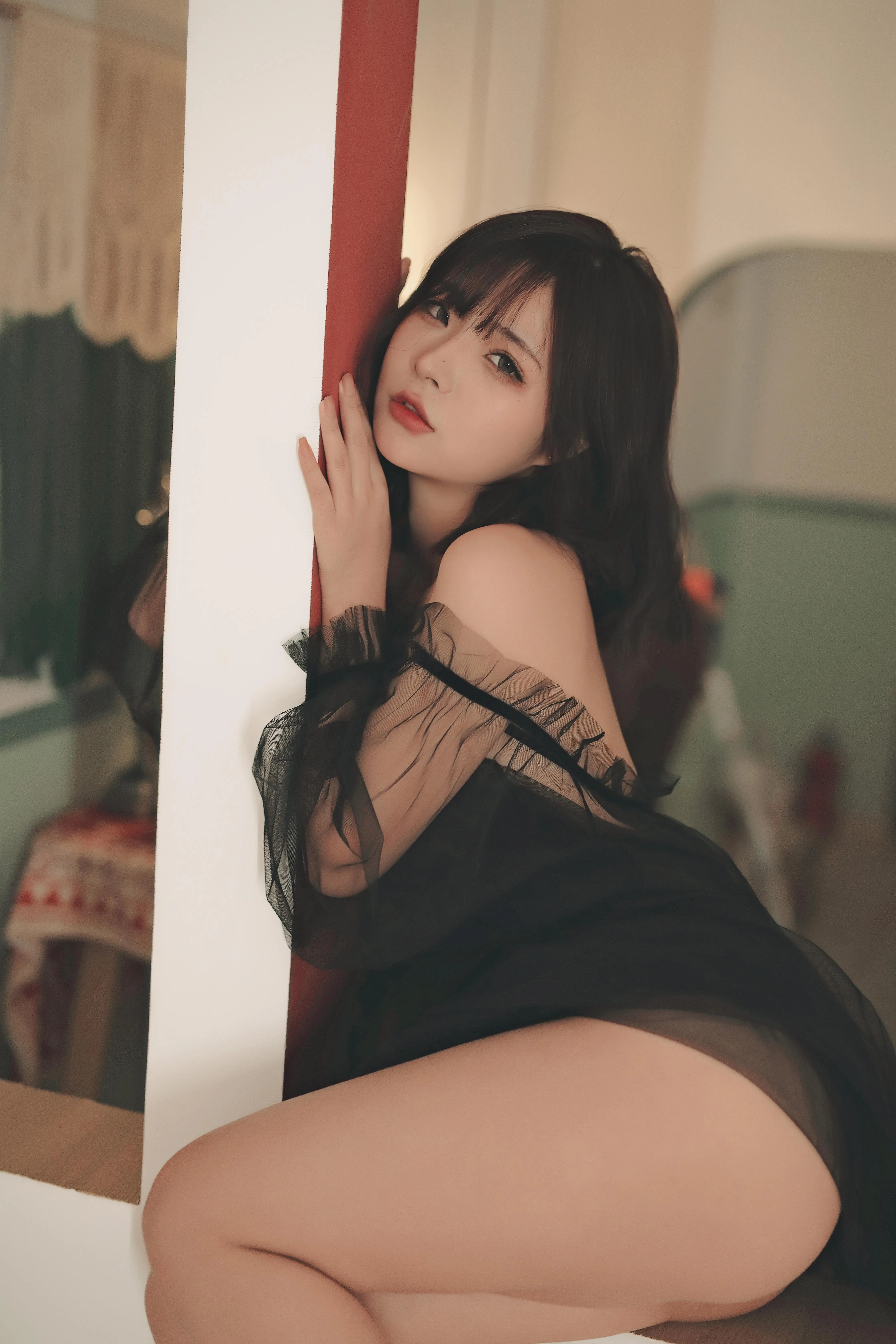 yuuhui玉汇 – NO.21 爱欲之神 黑纱朦胧 绳缚 [104P]插图1