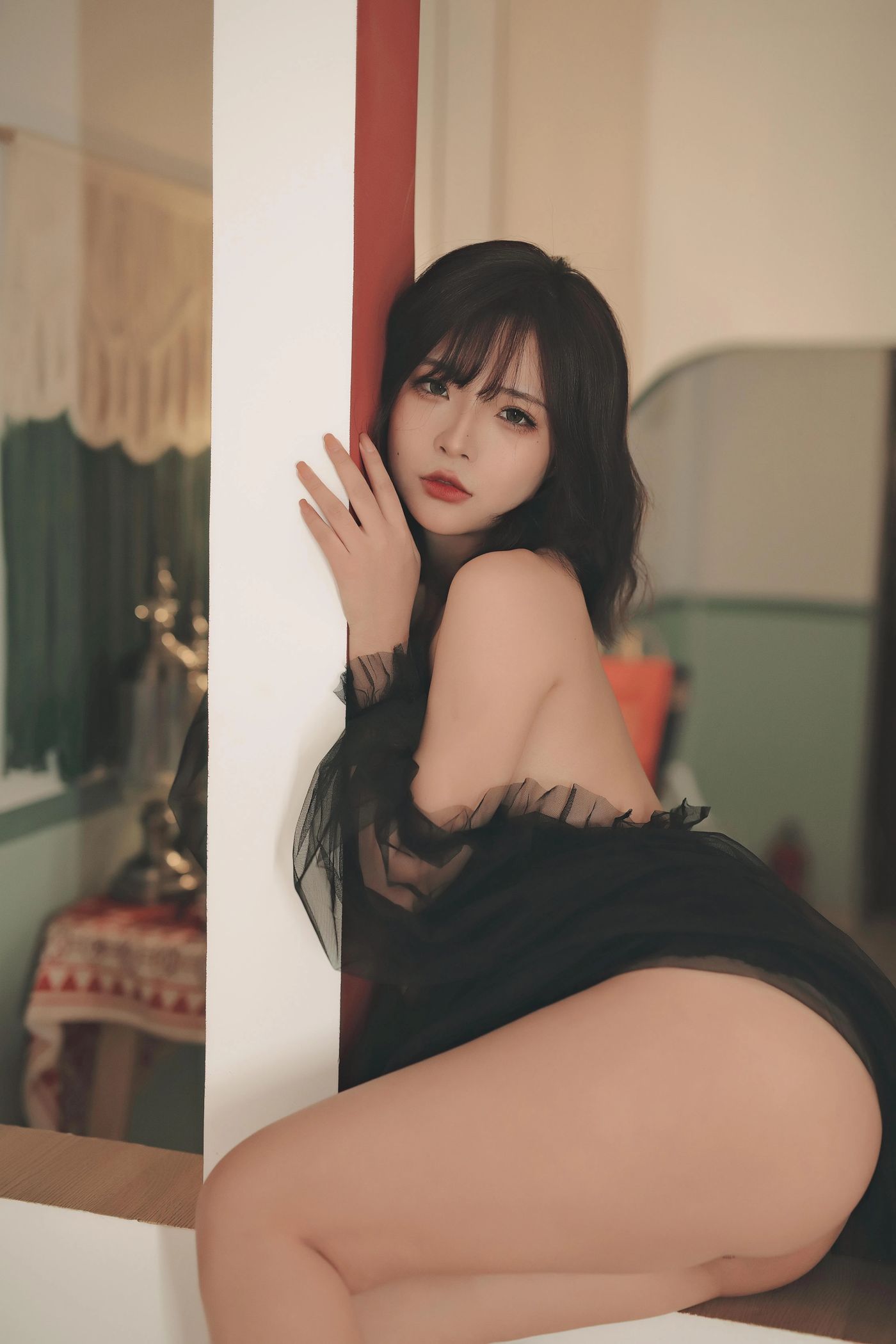 yuuhui玉汇 – NO.21 爱欲之神 黑纱朦胧 绳缚 [104P]插图2