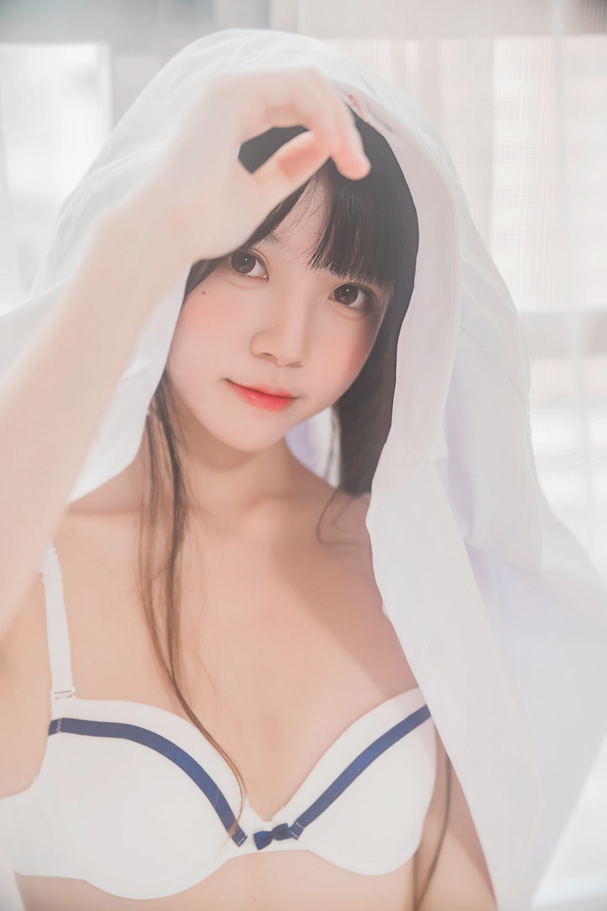 桜桃未熟-白衬衫双马尾插图3